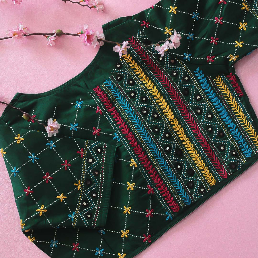 Green Ira Lambani  Blouse