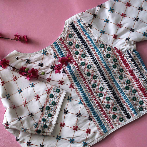 White Ira Lambani  Blouse