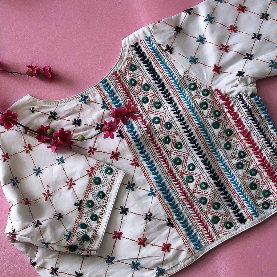 White Ira Lambani  Blouse