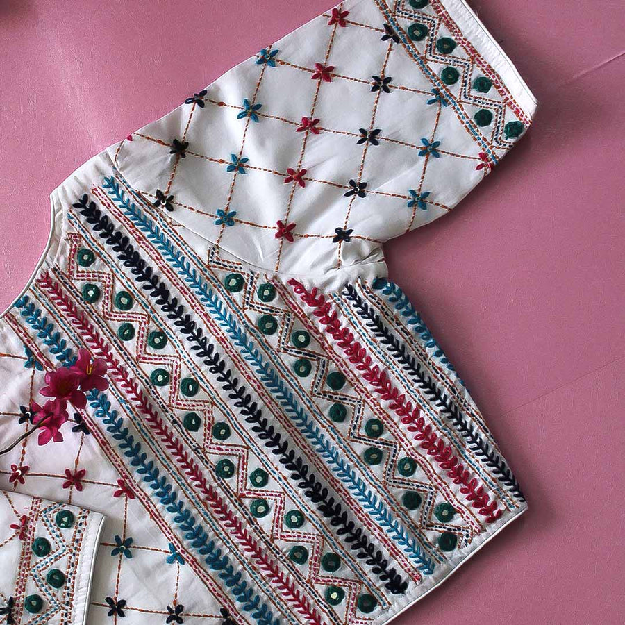 White Ira Lambani  Blouse
