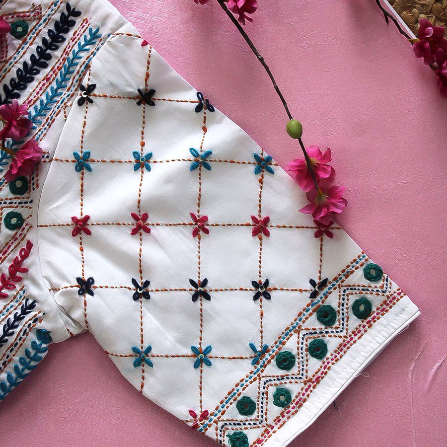 White Ira Lambani  Blouse