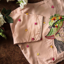 Peach Pihu Hand Embroidery Blouse