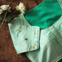 Green Pihu Hand Embroidery Blouse