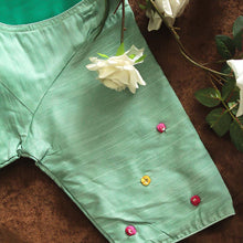 Green Pihu Hand Embroidery Blouse