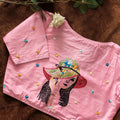 Peach Pihu Hand Embroidery Blouse