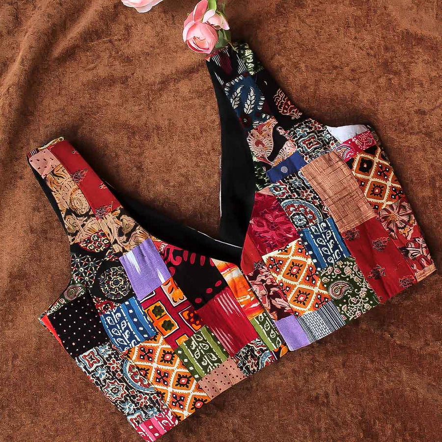 MultiColor Saanjh Patch work Blouse