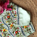 Sea Green Gul Embroidery Blouse