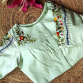 Sea Green Gul Embroidery Blouse