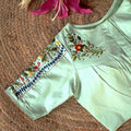Sea Green Gul Embroidery Blouse