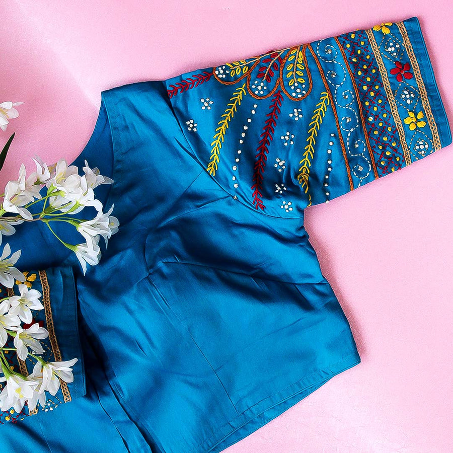 Royal Blue Ridhi Lambani Blouse