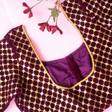 Deep Violet Diya Velvet Blouse