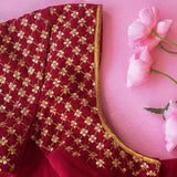 Rani Pink Diya Velvet Blouse
