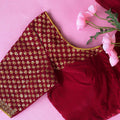 Rani Pink Diya Velvet Blouse
