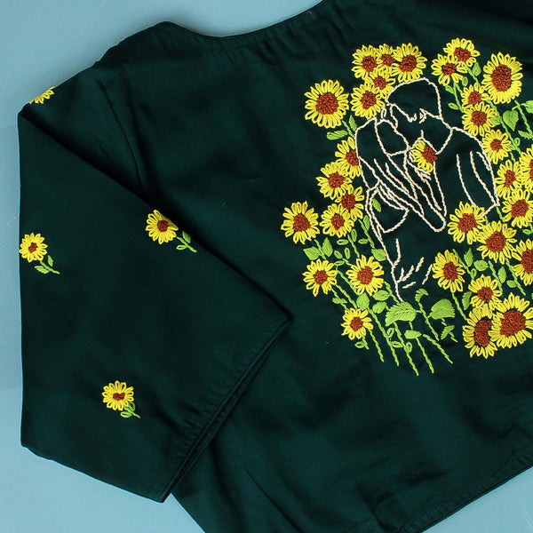 Green Oni Sunflower Blouse