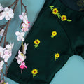Green Oni Sunflower  Blouse