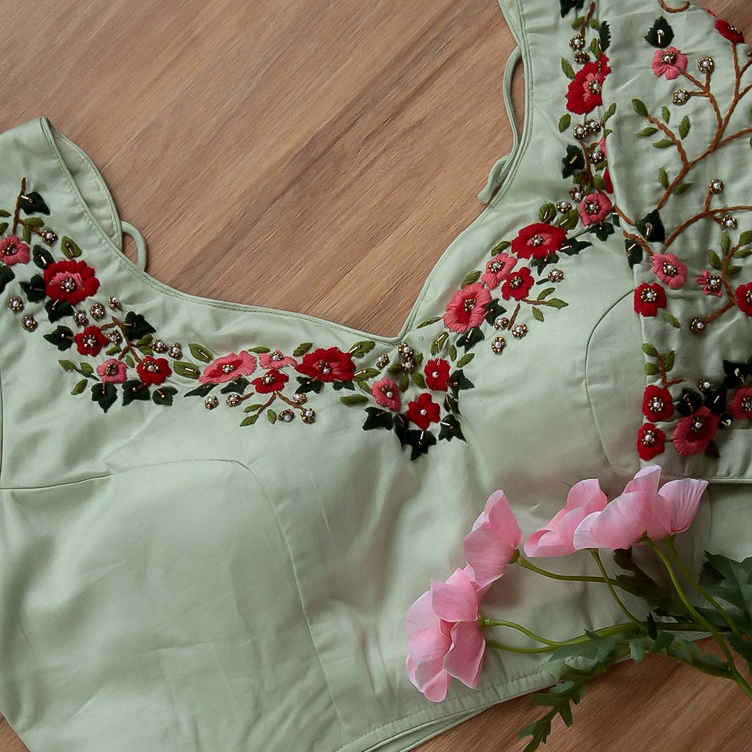 Seagreen Veda Nakashi  Blouse
