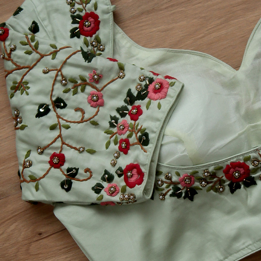 Seagreen Veda Nakashi  Blouse