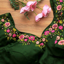 Bottle Green Veda Nakashi  Blouse