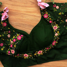 Bottle Green Veda Nakashi  Blouse