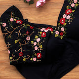 Navy Blue Veda Nakashi  Blouse