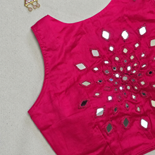 Ras Rani Pink Mirror Work 1 Blouse
