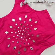 Ras Rani Pink Mirror Work 1 Blouse