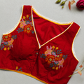May Red Cross stich Work 2 Blouse