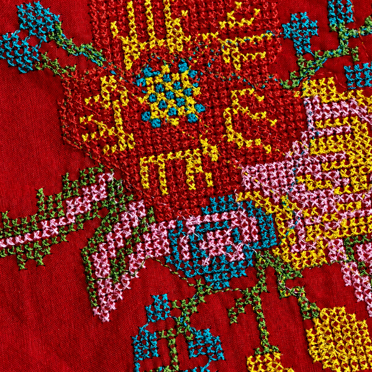 May Red Cross stich Work 2 Blouse