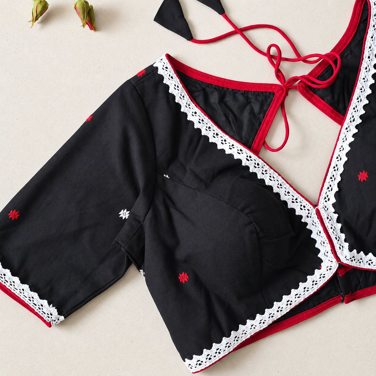 Black Jamdani Cotton blouse
