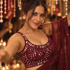 Star Night Maroon Mirror Blouse