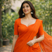 Eve Orange Sleeves Blouse
