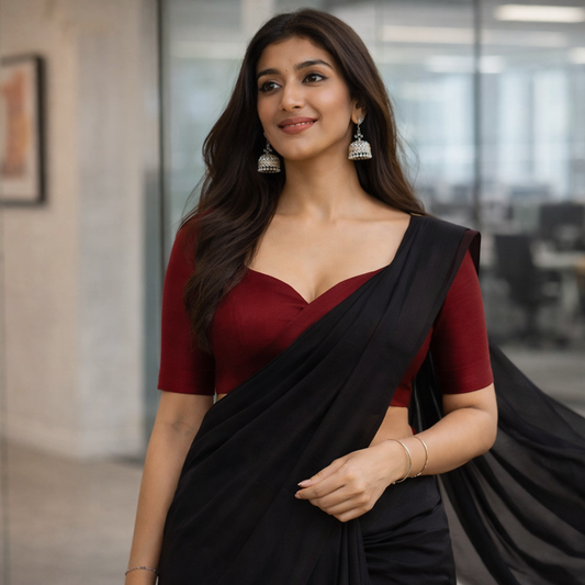 Eve Maroon Sleeves Blouse