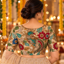 Peacock Pen Kalamkari Blouse