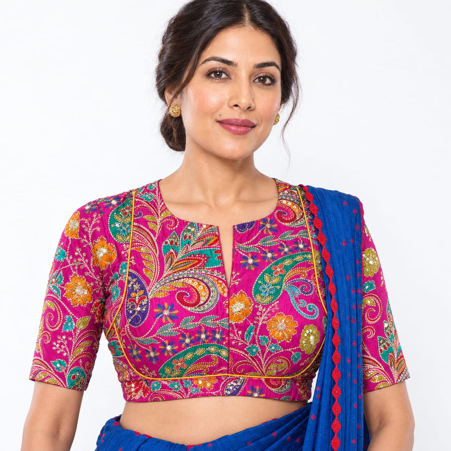 Kairi Pink Floral Blouse