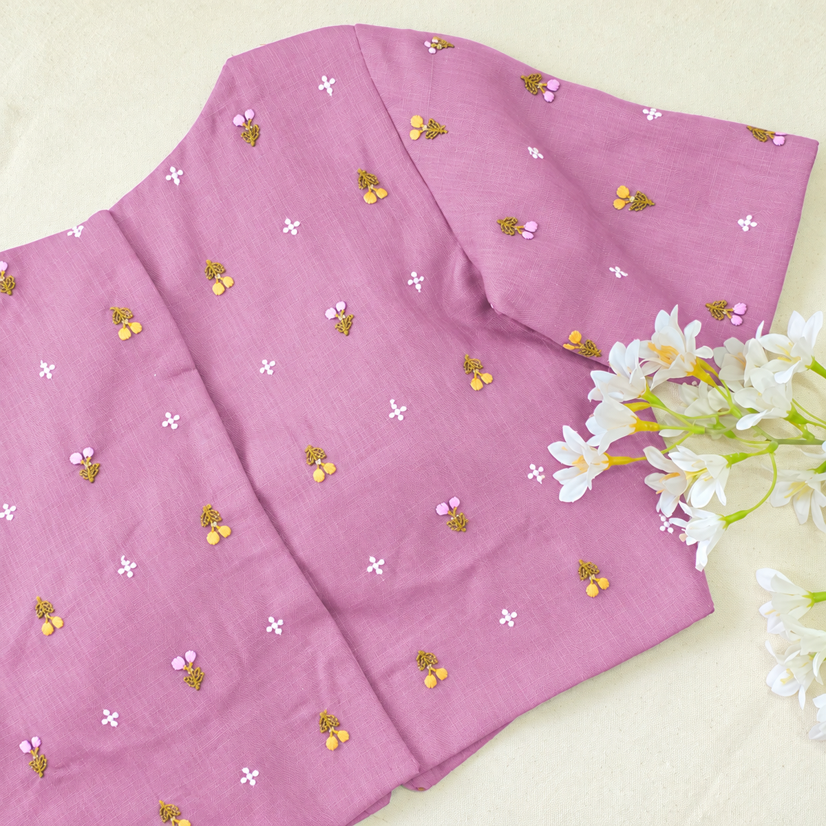 Light Pink Double Zip Blouse