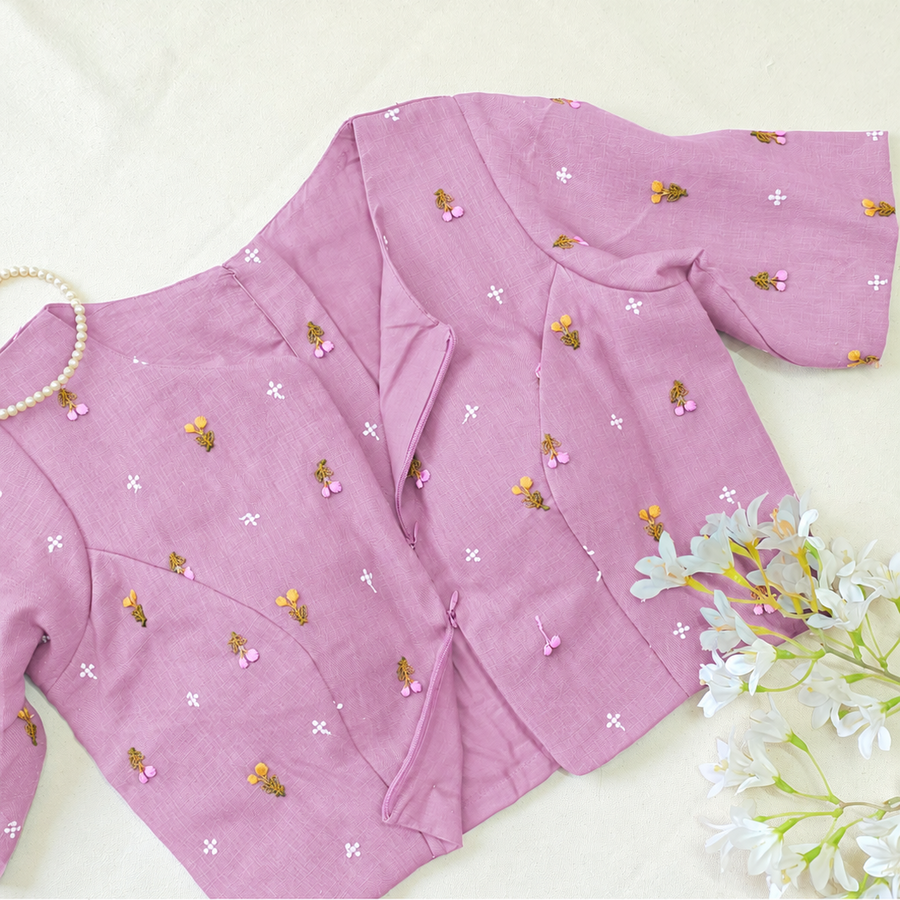 Light Pink Double Zip Blouse