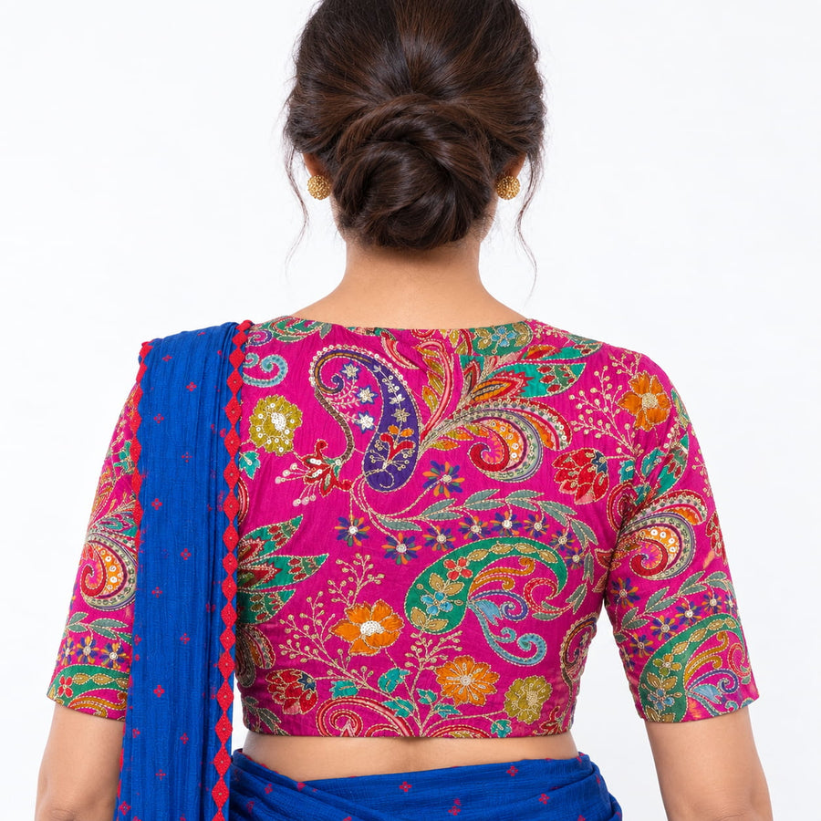 Kairi Pink Floral Blouse