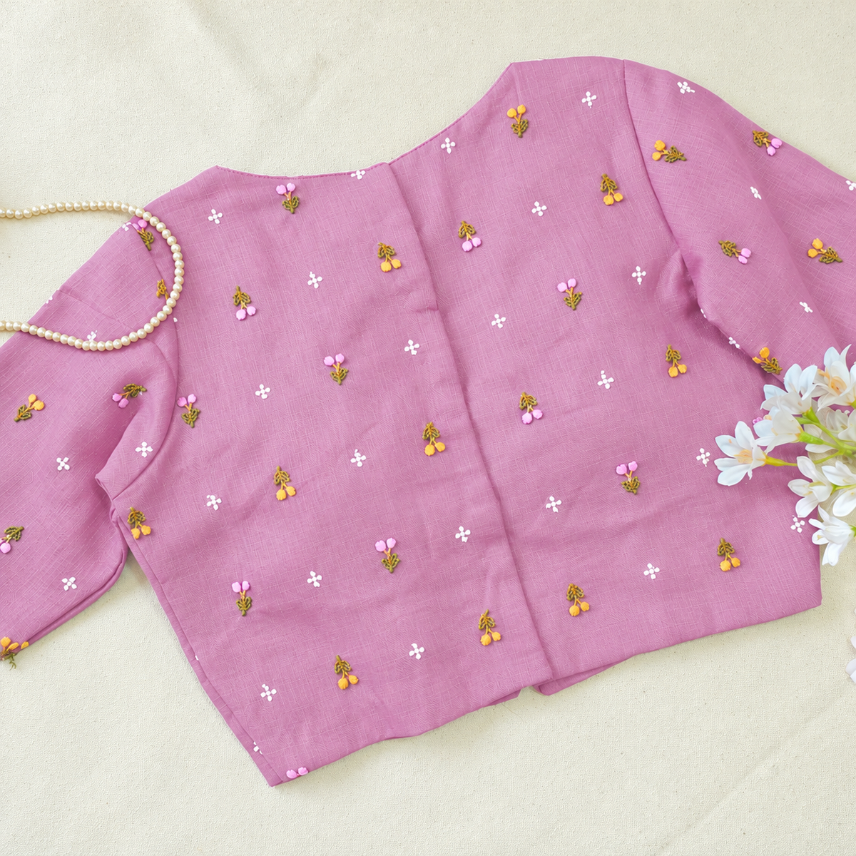 Light Pink Double Zip Blouse