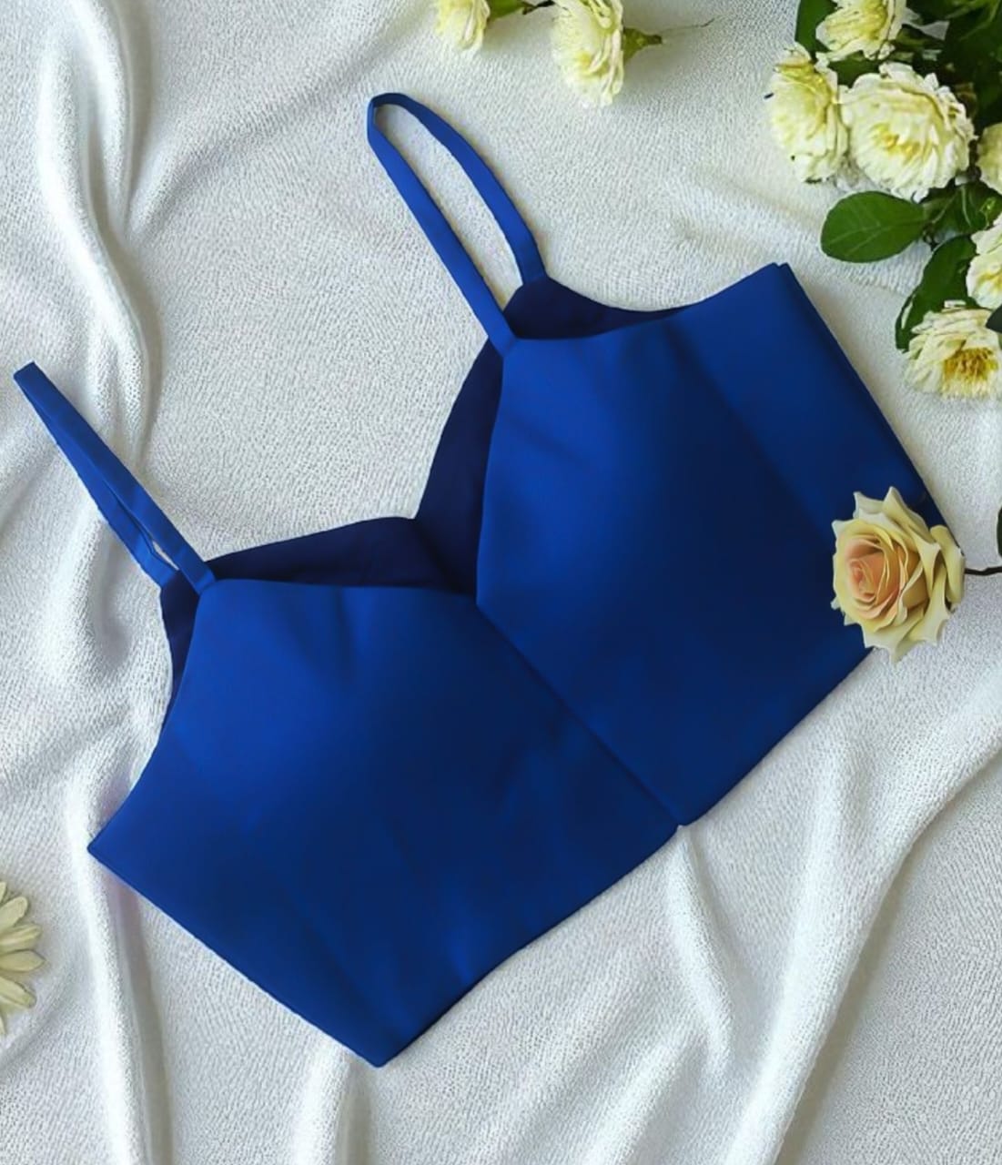 Royal Blue Spaghetti Strap Blouse