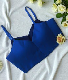 Royal Blue Spaghetti Strap Blouse