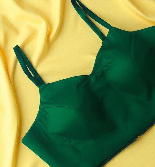 Green Spaghetti Strap Blouse