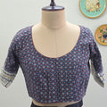 Blue Hakoba Patch Cotton Blouse