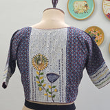 Blue Hakoba Patch Cotton Blouse