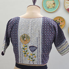 Blue Hakoba Patch Cotton Blouse