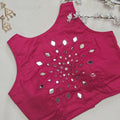 Ras Rani Pink Mirror Work 1 Blouse