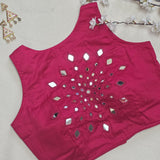Ras Rani Pink Mirror Work 1 Blouse