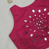 Ras Rani Pink Mirror Work 1 Blouse