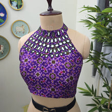 Purple Mirror Halter Blouse