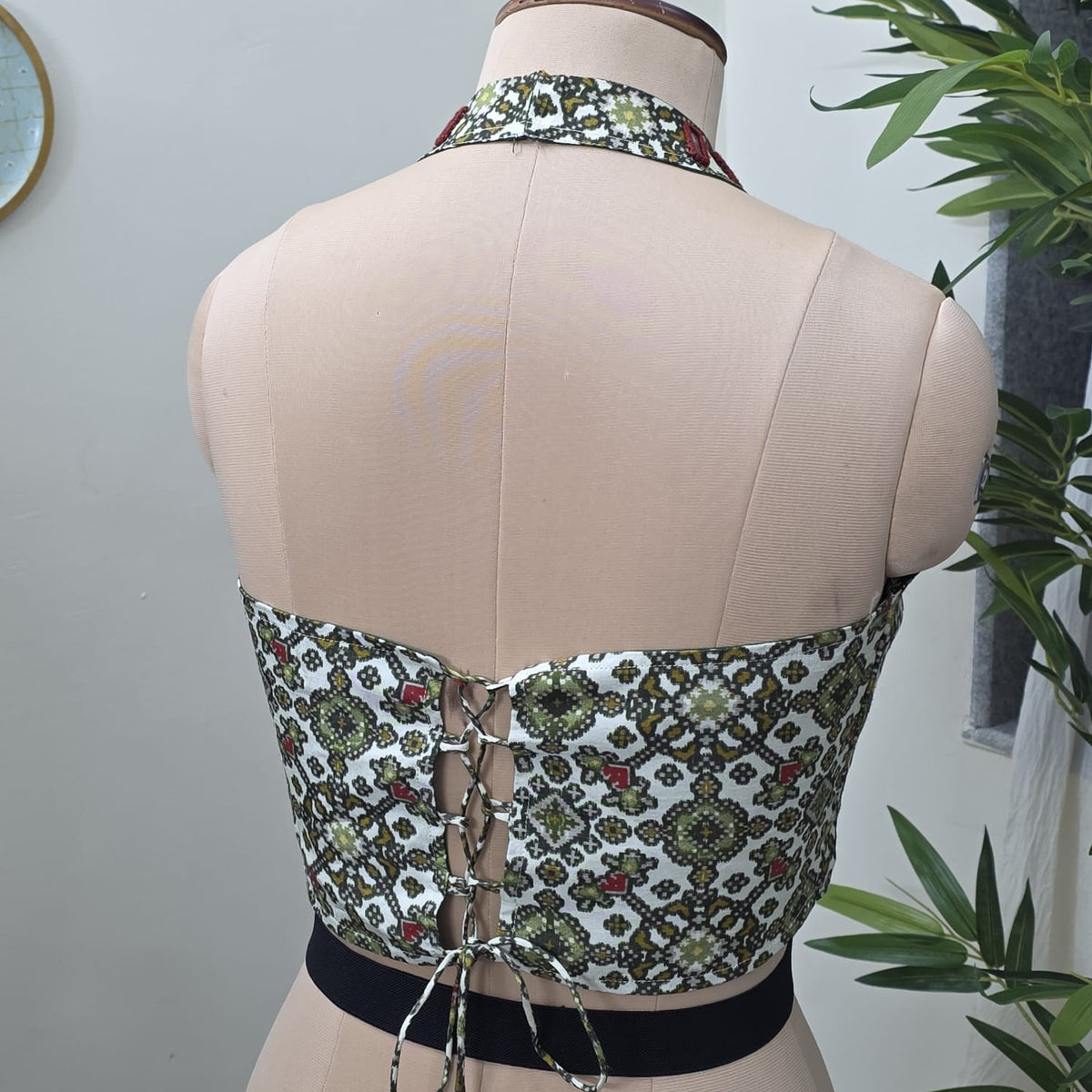 White Mirror Halter Blouse