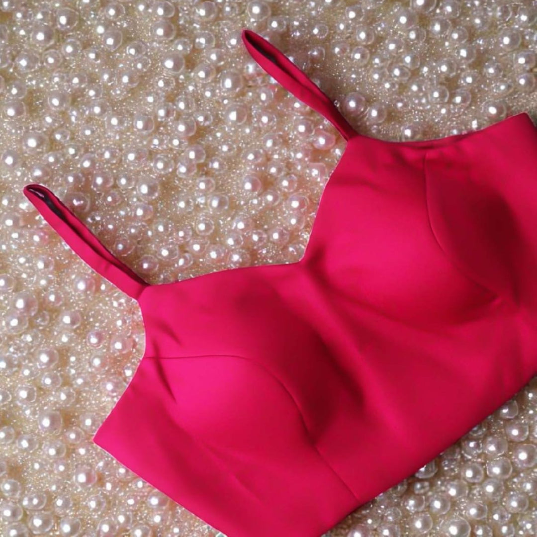 Fuchsia Pink Spaghetti Blouse